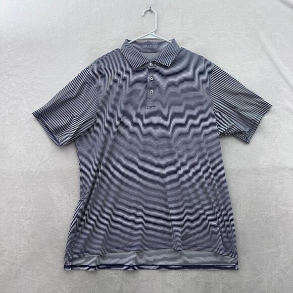 B. Draddy Other - B Draddy Polo Shirt Mens XL Blue Stiped Golf Performance Sports Athletic SPDR